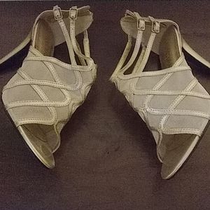 2 in champagne colored heels